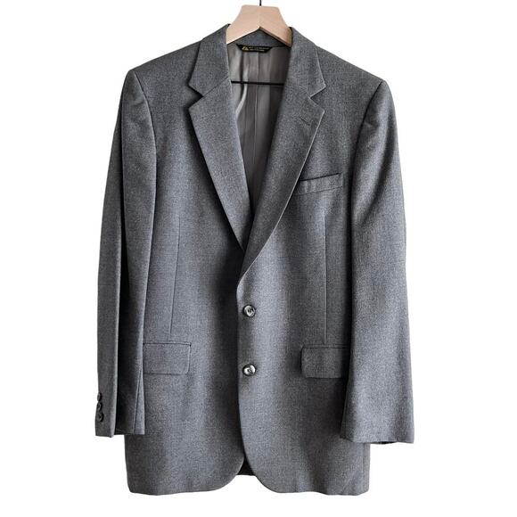 Lord & Taylor Vintage 1950s Gray Flannel Suit Jacket 100% Pure Wool, Size 38R - Picture 1 of 9